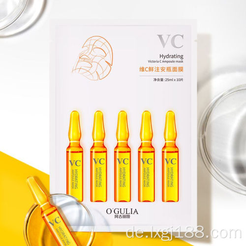 Feuchtigkeitsspendendes Collagen Vitamin C Orange Gesichtsmaskenblatt